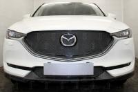 Mazda CX-5 (17–) Защита радиатора Premium, чёрная, верх